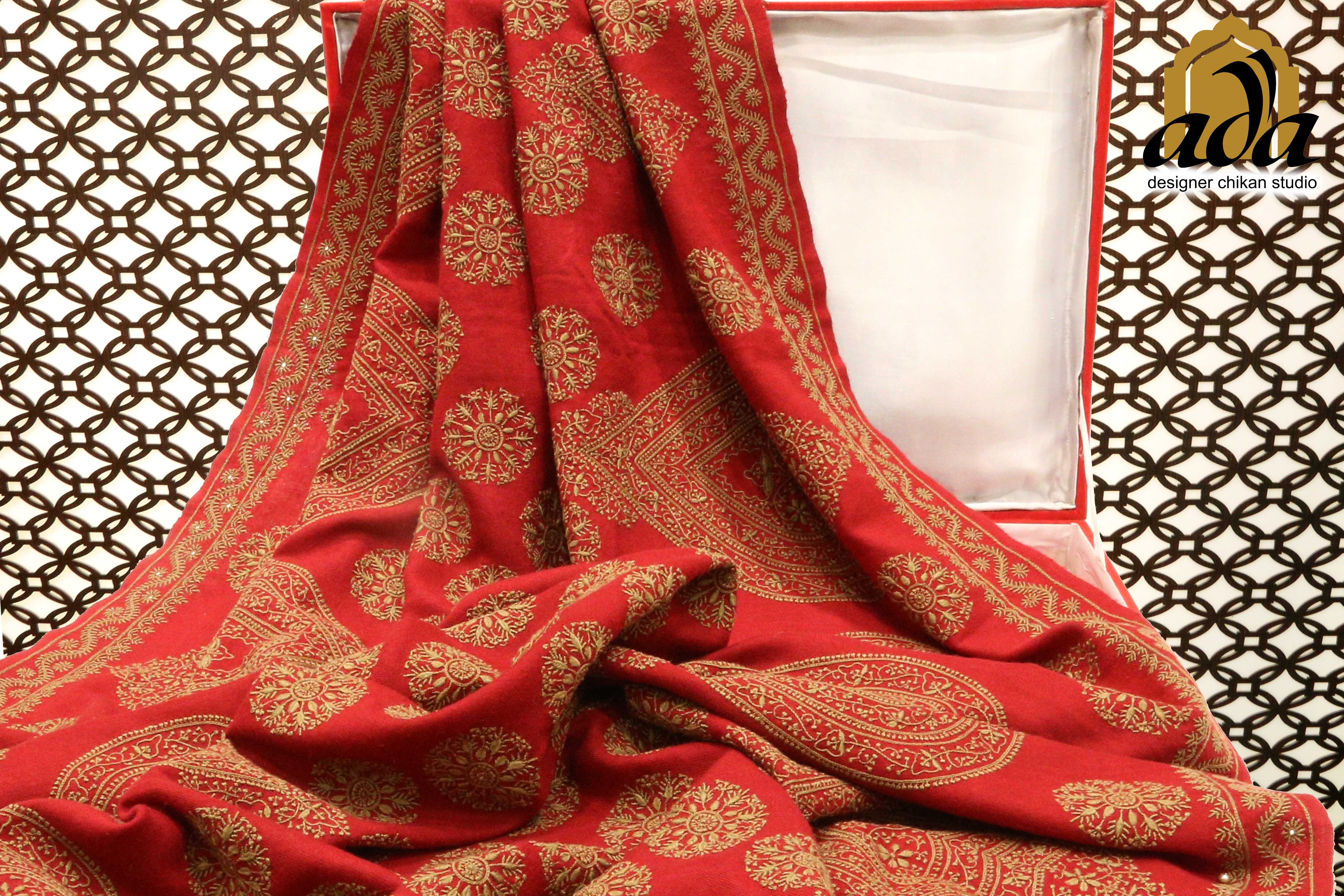 Chikankari on Pashmina! Can you think of anything more Luxurious? by ADA Chikan