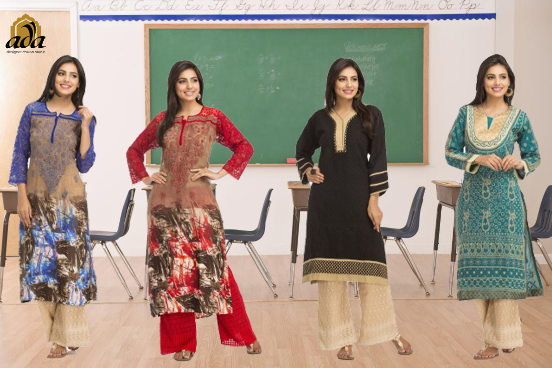 Style yourself in elegant Chikan Apparels this Teacher’s Day