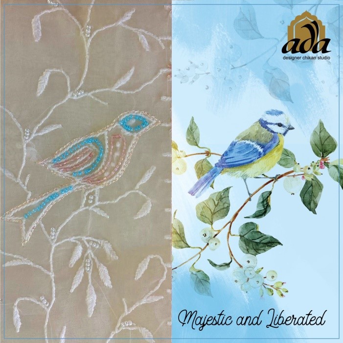 The beautiful motifs of birds have found their place in your attire