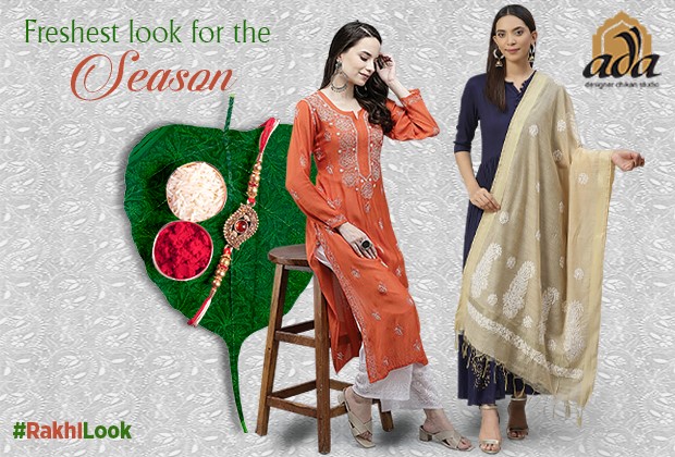 Get a stylish look for Rakhi with ADA designer suits