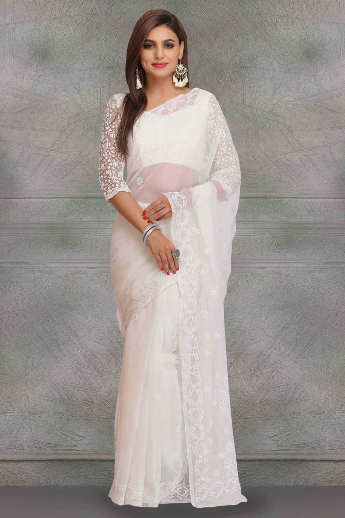 Celebrate Colours With White Chikankari