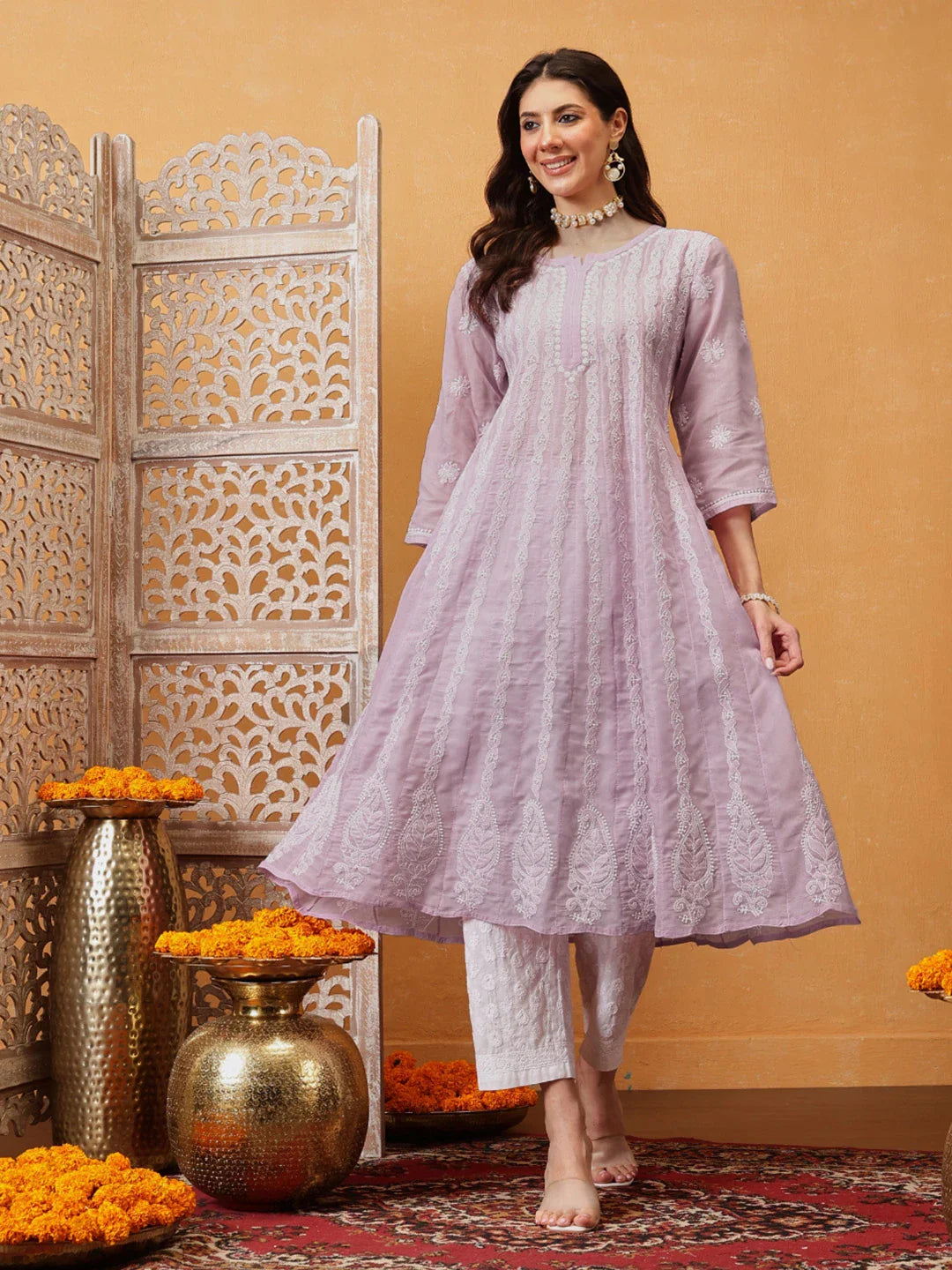 How to Wear Chikankari Kurtis for Work or Weddings