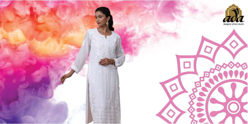 Embrace the Colors of Holi in Style with White Chikankari Kurtis