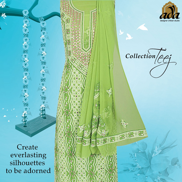 Hariyali Teej Special Chikankari Suit Collection you can't miss - with ADA