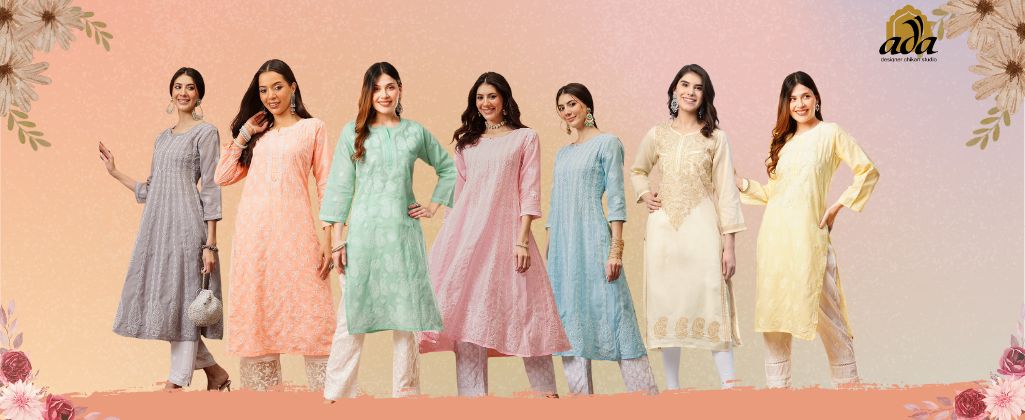 Pastel Colour Chikankari in Vogue