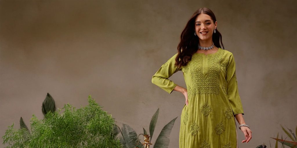 Celebrate Sawan Mondays in Style: Explore Green Chikankari for Sawan by Ada Chikan Designer Studio