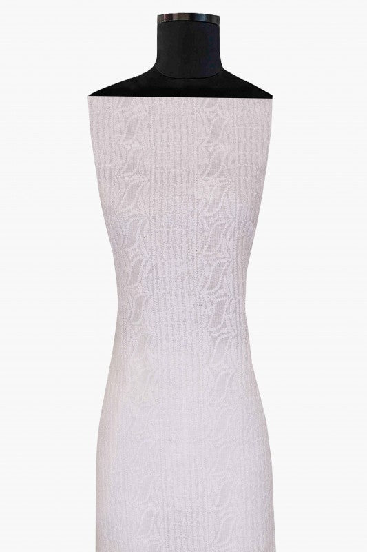Ada Hand Embroidered White Kota Lucknowi Chikan Unstitched Kurta Piece A604595