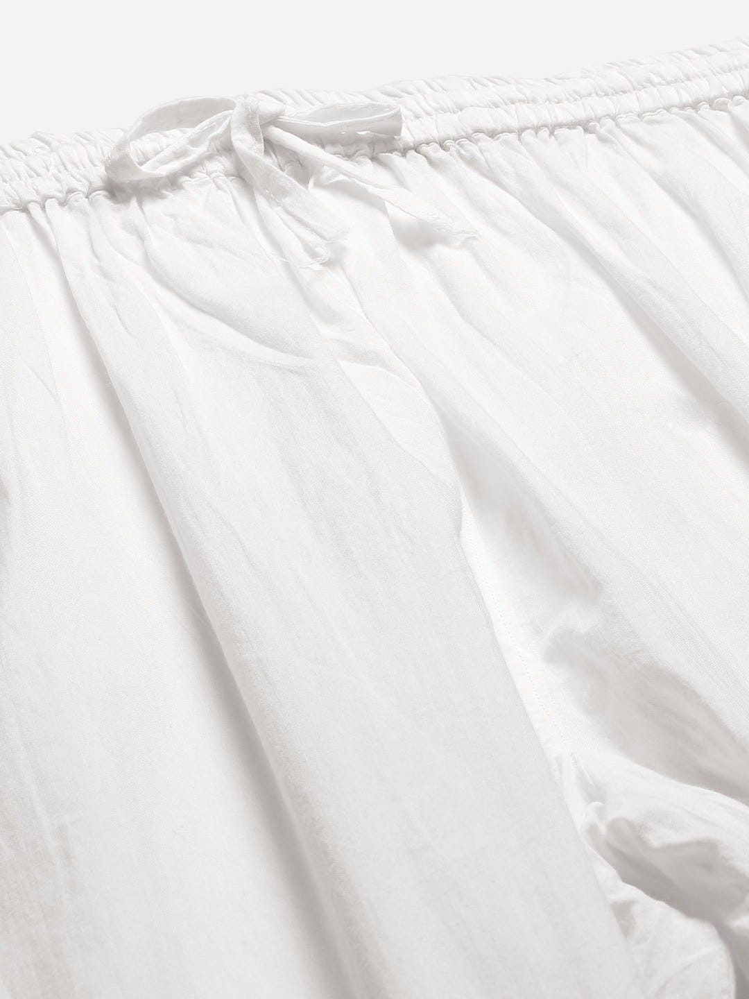 Ada Hand Embroidered White Cotton Lucknowi Chikankari Palazzo A711134