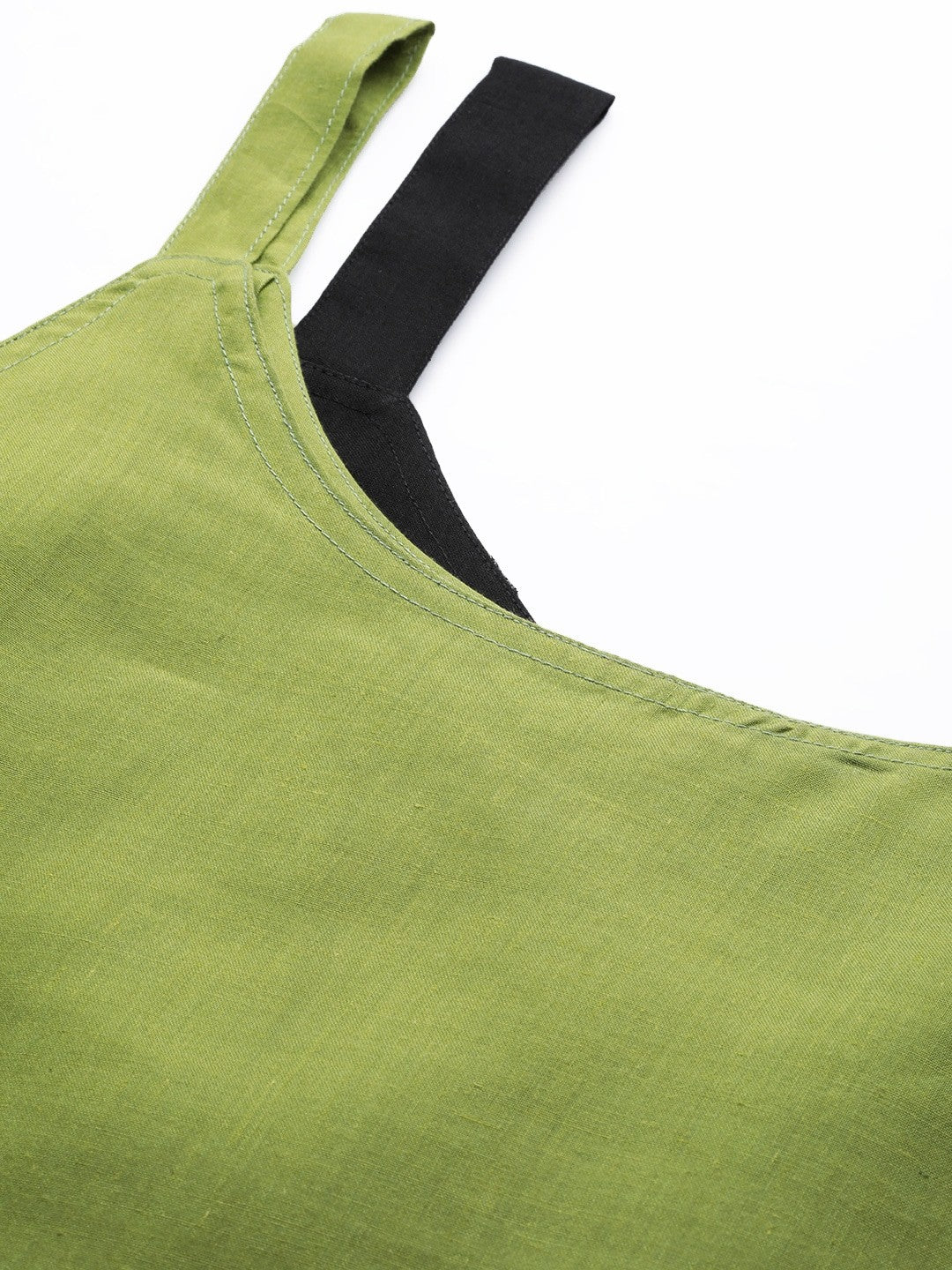 Ada Green and Black Cotton Short Slips Combo of 2 A111161.