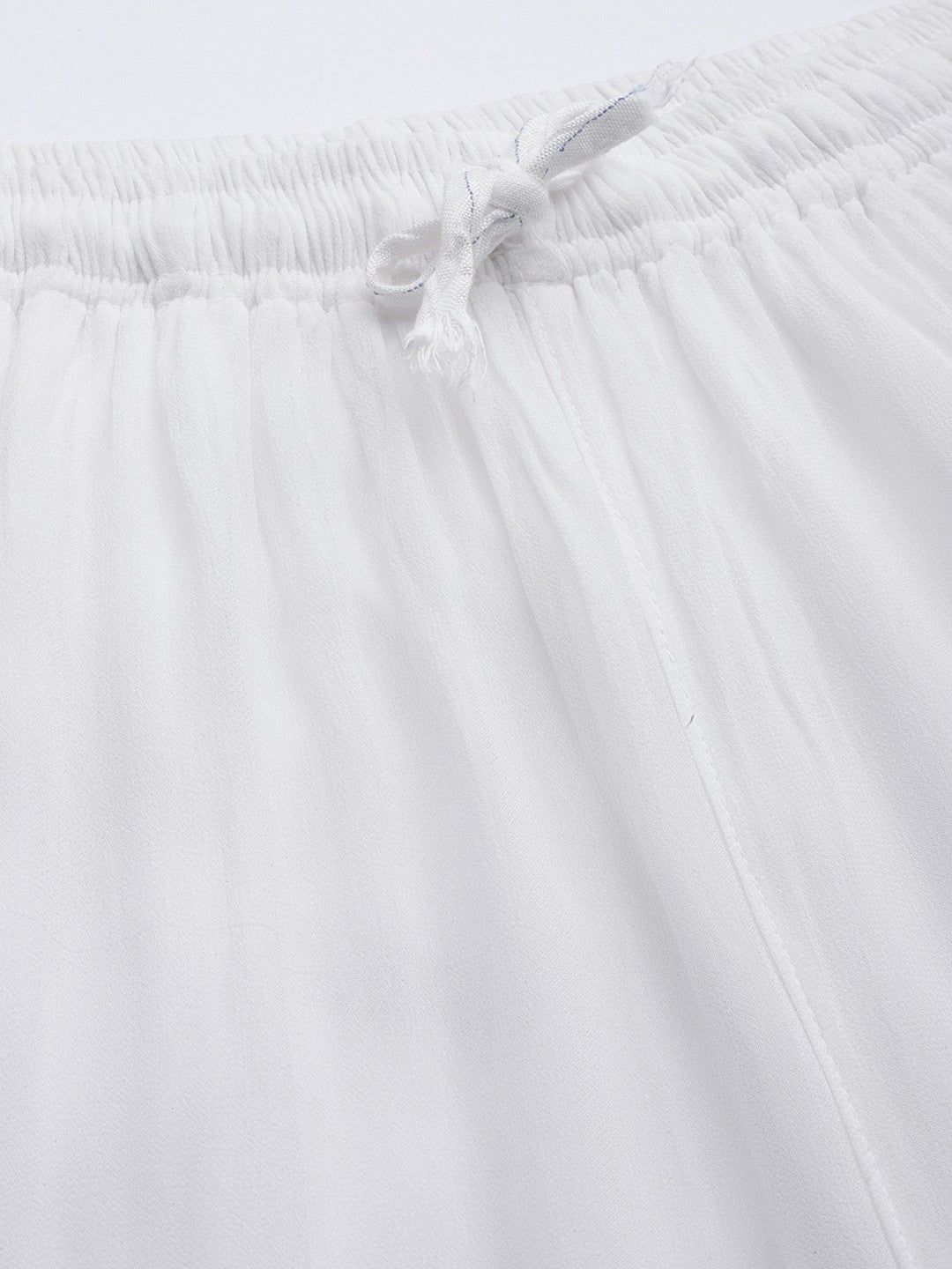 Ada Hand Embroidered White Georgette Lucknowi Chikankari Palazzo With Gota Patti Work A711168