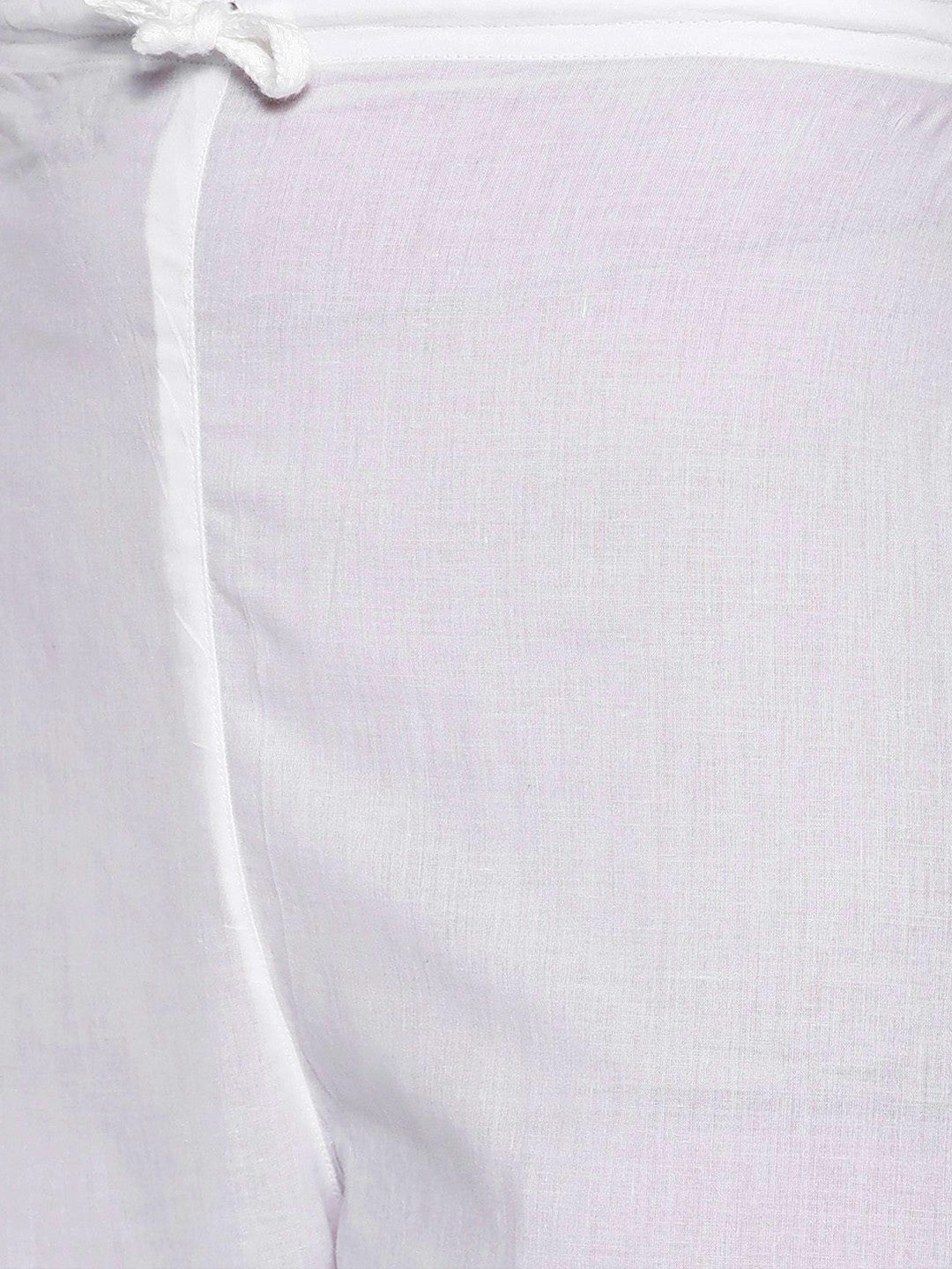 Ada Hand Embroidered White Cotton Lucknowi Chikankari Straight Kurta Set A411136