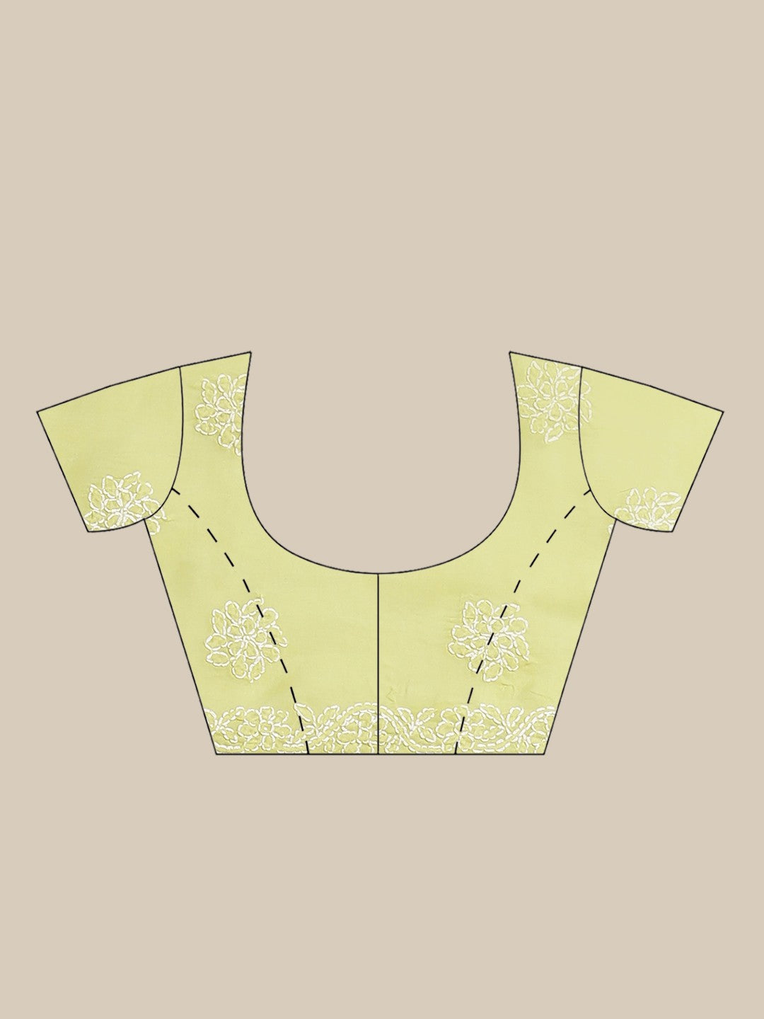 Ada Hand Embroidered Light Green Cotton Lucknow Chikan Saree With Blouse-A311159