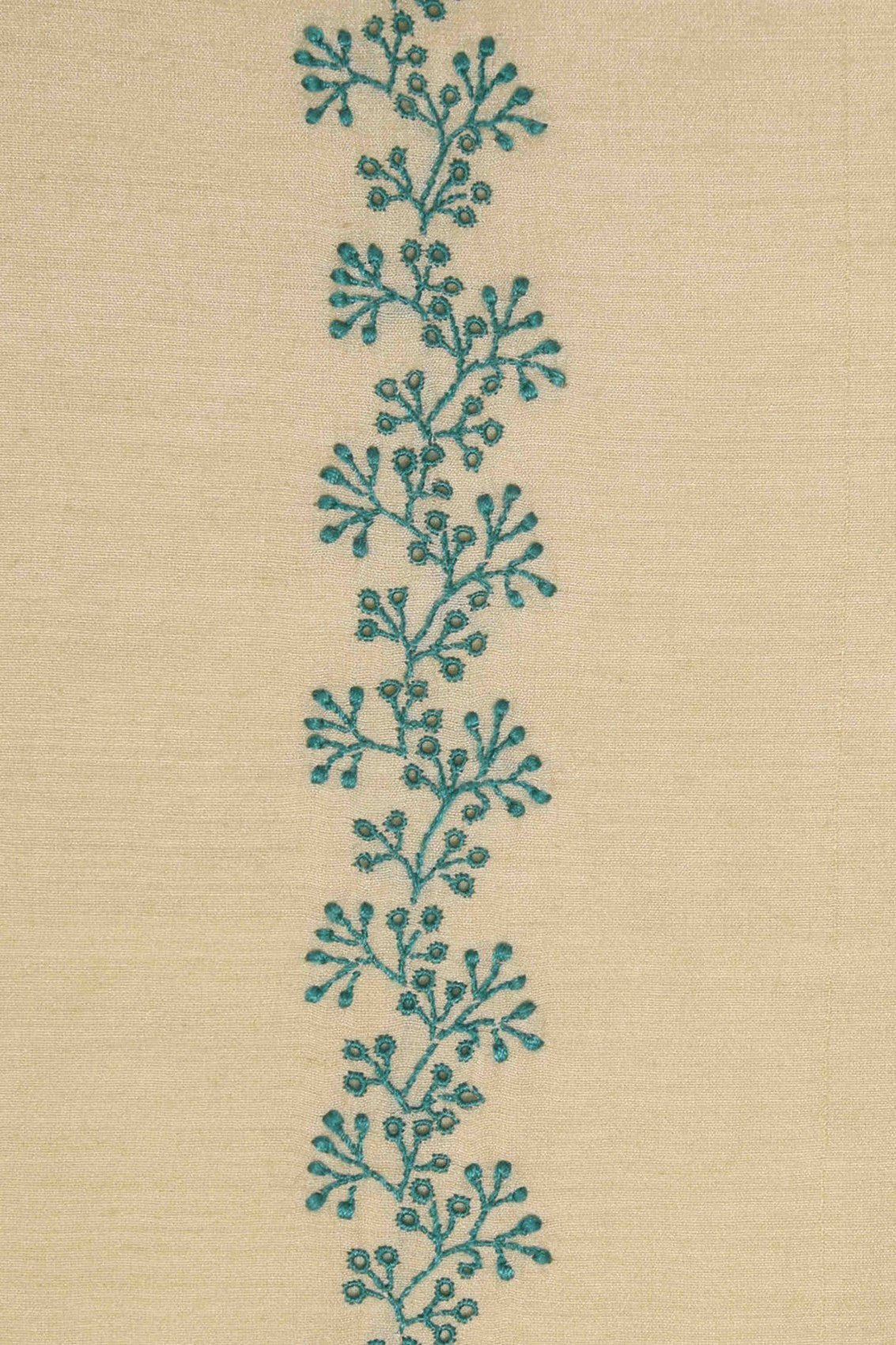 Ada Hand Embroidered Fawn Silk Lucknowi Chikankari Cushion Cover 01A108233