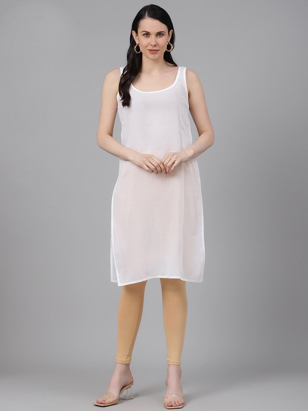 Ada Multi Color Cotton Long Slips Combo of 3 A111141.
