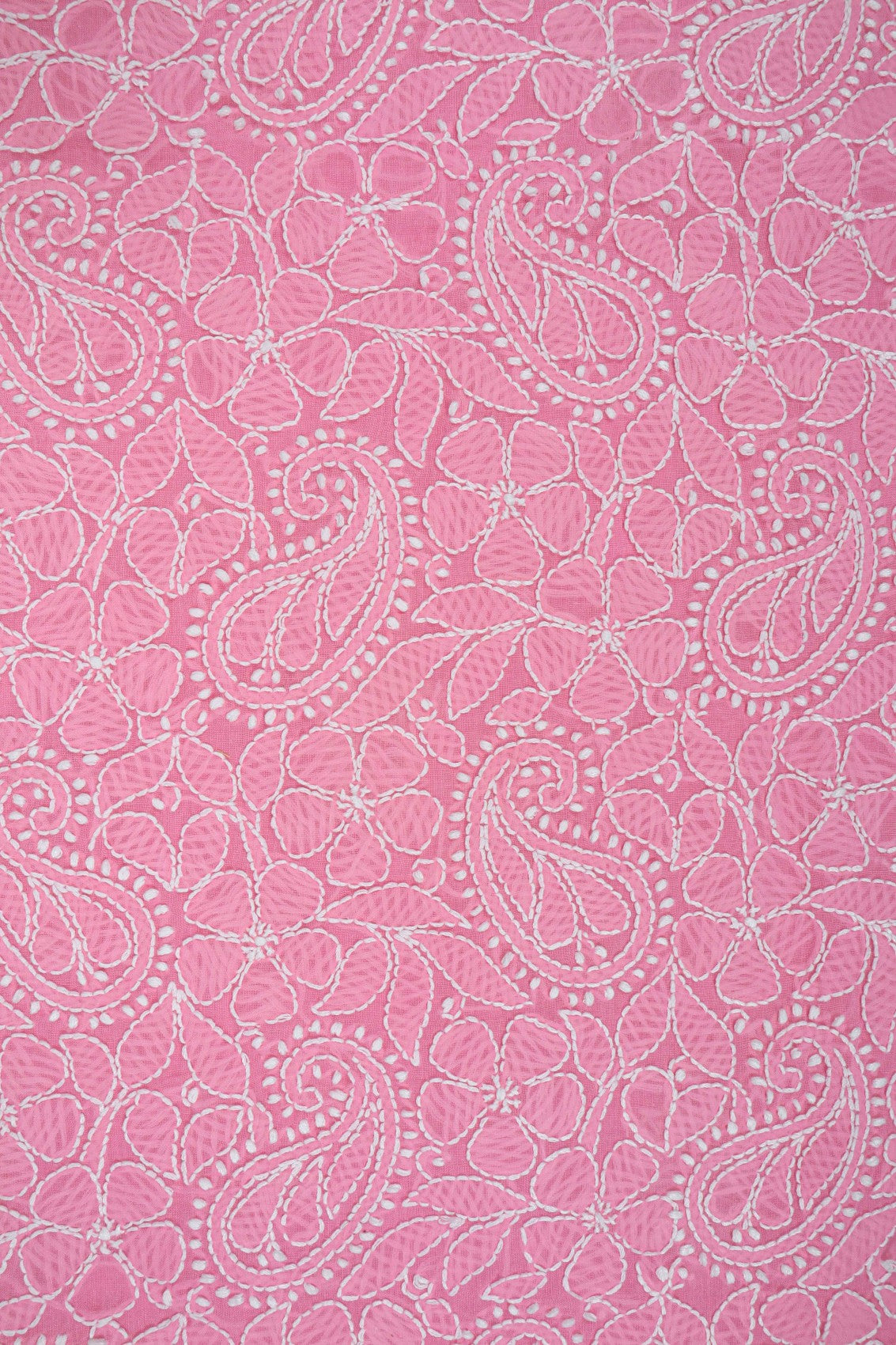 Ada Hand Embroidered Pink Cotton Lucknowi Chikankari Unstitched Suit Piece 01A170176