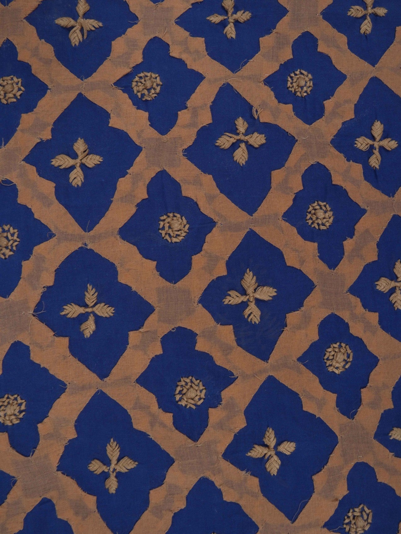 Ada Hand Embroidered Egyptian Blue Cotton Lucknowi Chikankari Unstitched Suit Piece 01A24913