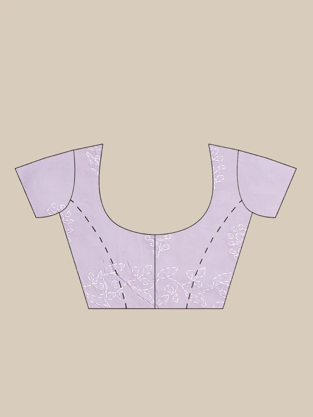 Ada Hand Embroidered Mauve Cotton Lucknow Chikan Saree With Blouse- A311188