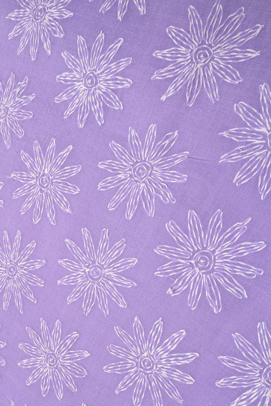 Ada Hand Embroidered Mauve Cotton Lucknowi Chikankari Saree With Blouse A613141