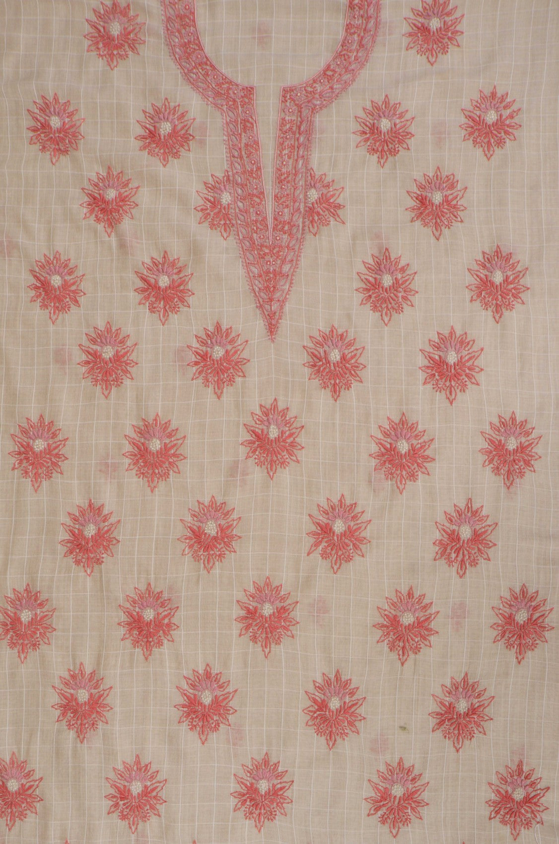 Ada Hand Embroidered Fawn Chanderi Lucknowi Chikankari Unstitched Suit Piece 01A86275