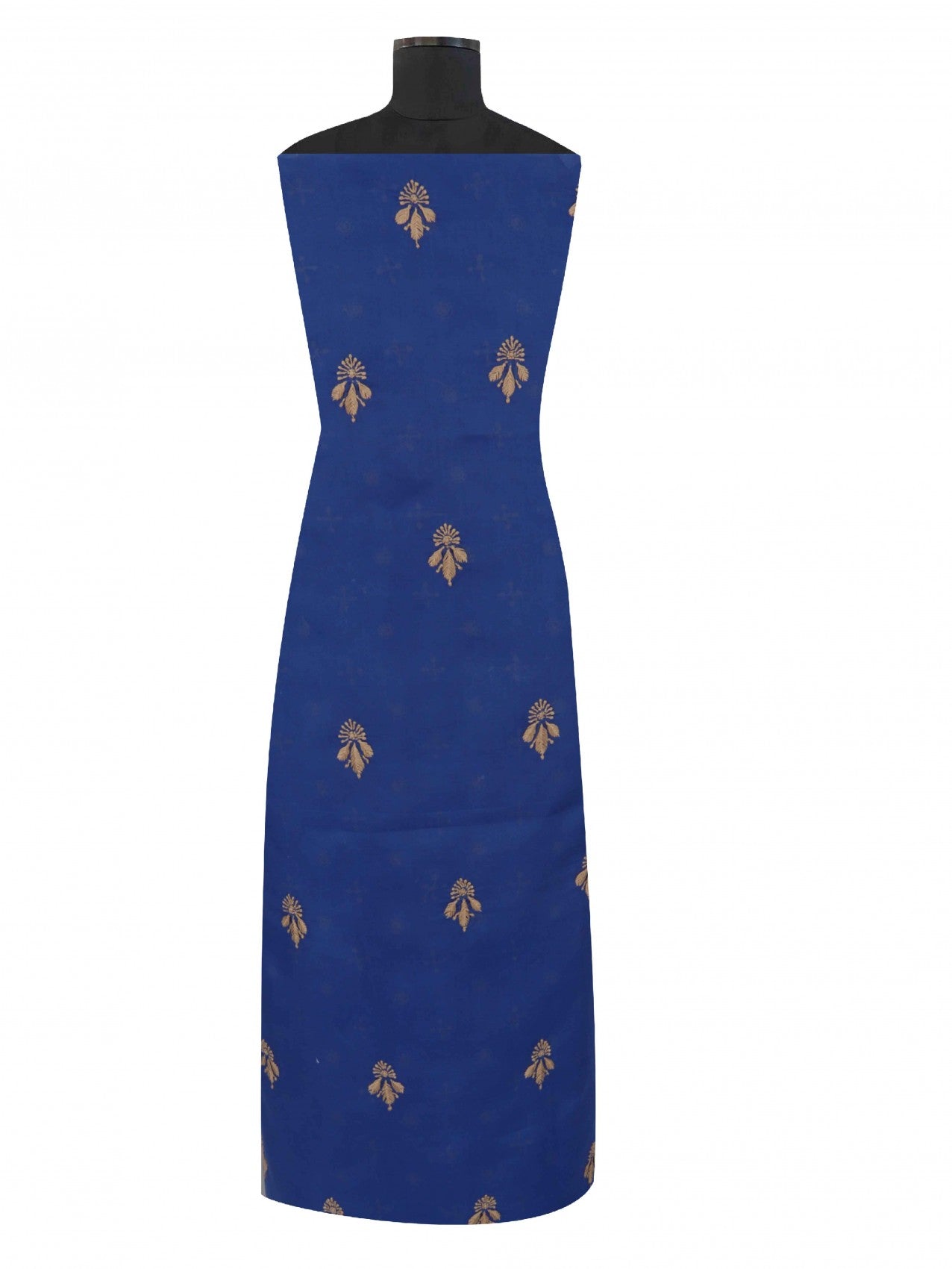 Ada Hand Embroidered Egyptian Blue Cotton Lucknowi Chikankari Unstitched Suit Piece 01A24913