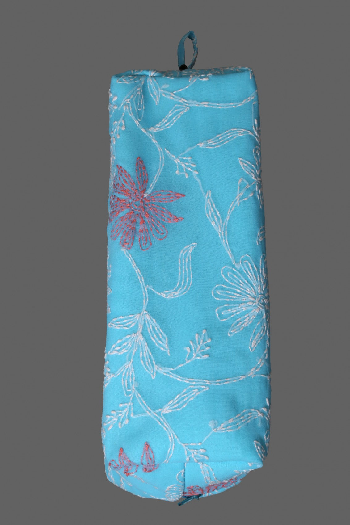 Ada Hand Embroidered Sky Blue Georgette Lucknowi Chikankari Pouch 01A105874