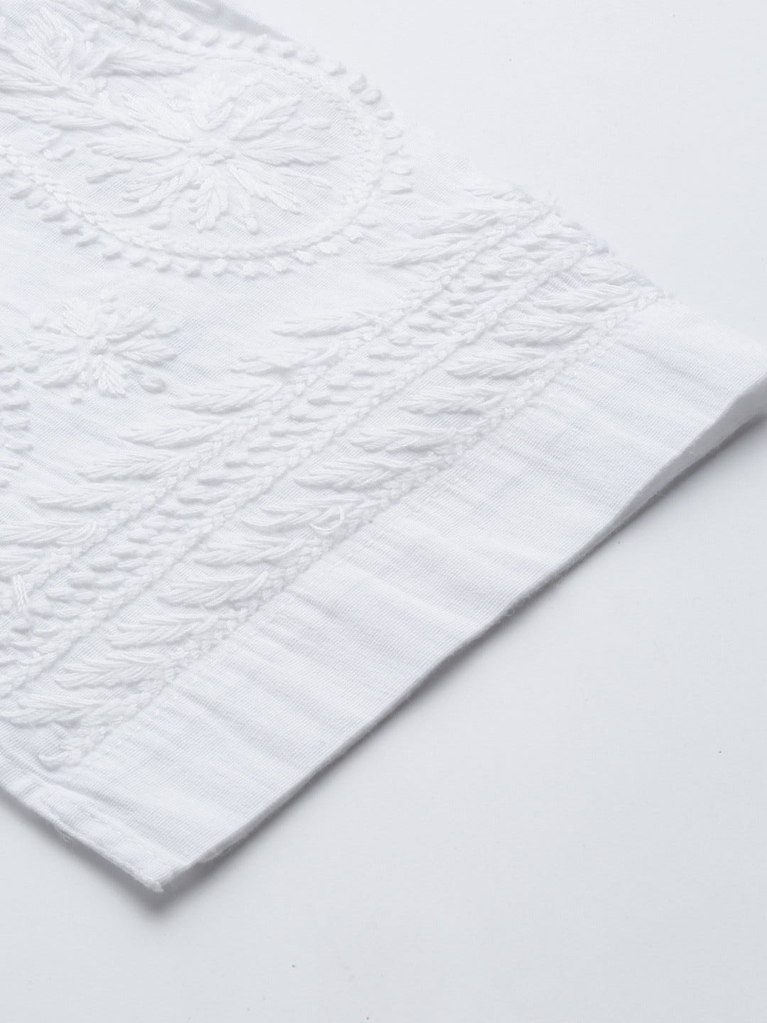 Ada Hand Embroidered White Cotton Lucknowi Chikankari Palazzo A711112