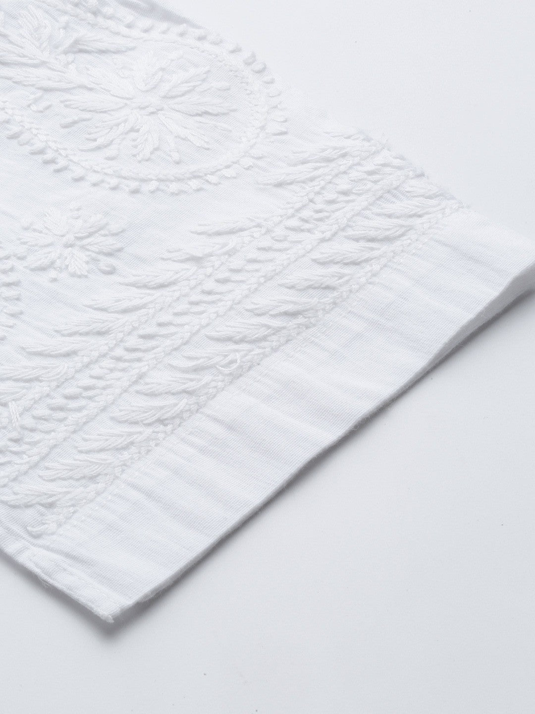 Ada Hand Embroidered White Cotton Lucknowi Chikankari Palazzo A711112