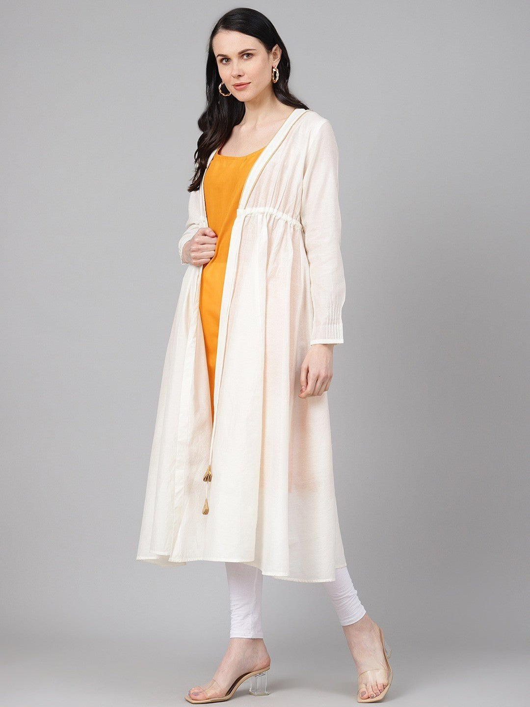 Ada Black & Mustard Cotton Long Slips Combo of 2 A111127.