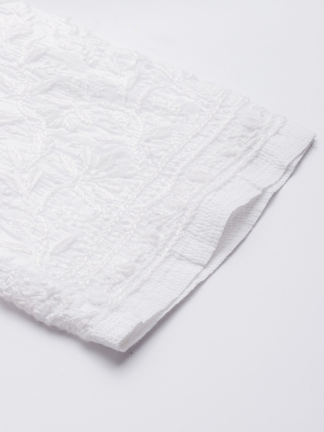 Ada Hand Embroidered White Cotton Lucknow Chikan Palazzo A711130