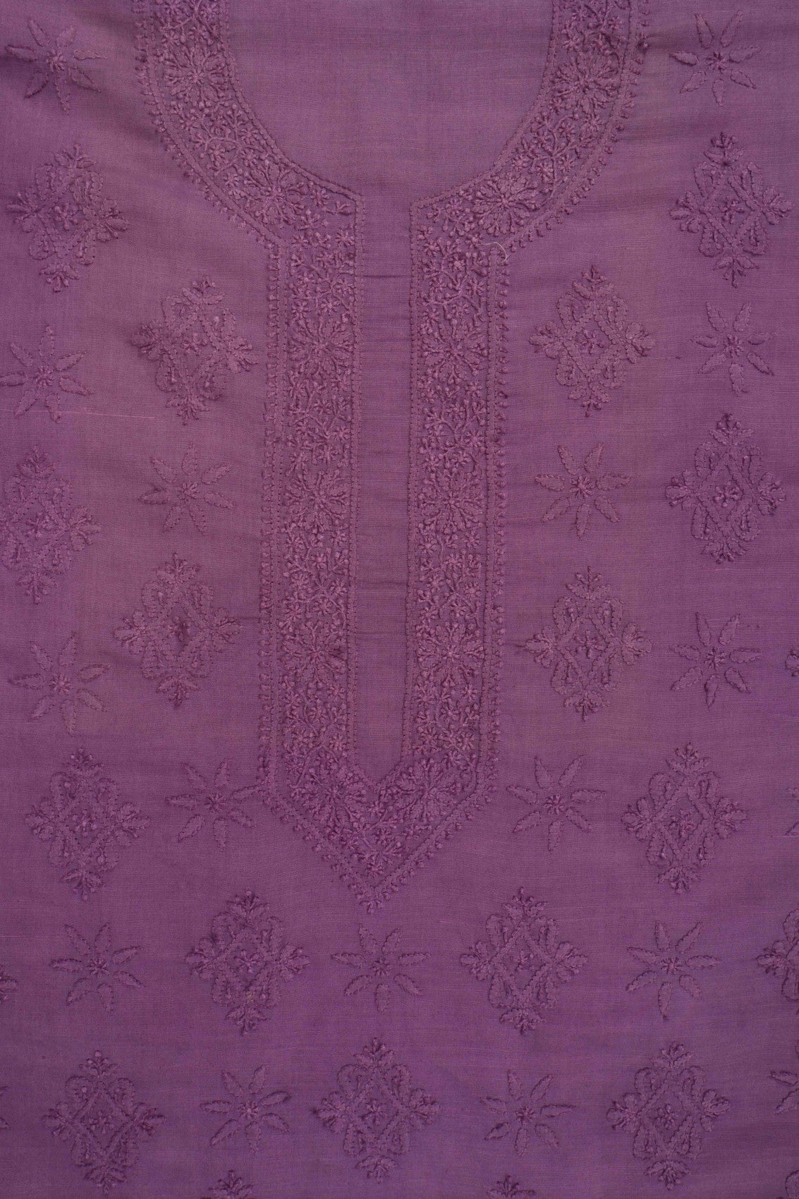 Ada Hand Embroidered Mauve Cotton Lucknowi Chikankari Unstitched Men's Kurta Piece A617071