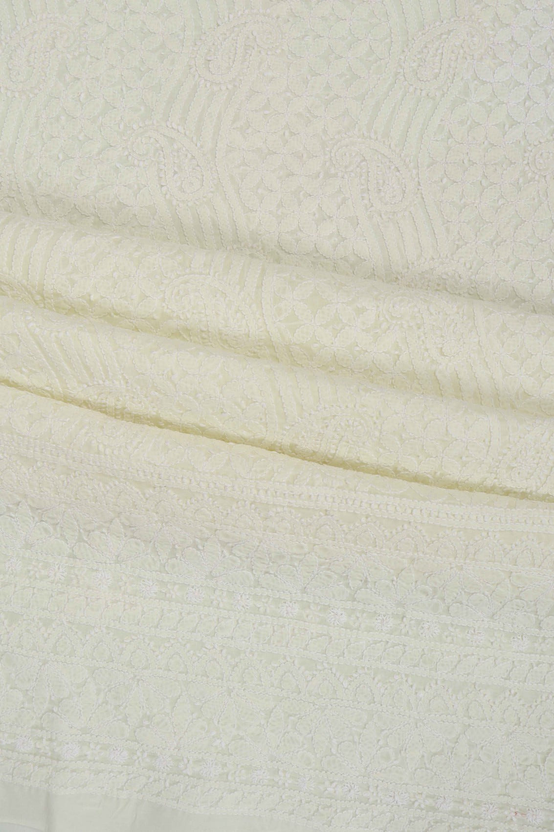 Ada Hand Embroidered Lemon Cotton Lucknowi Chikankari Unstitched Suit Piece 01A170181