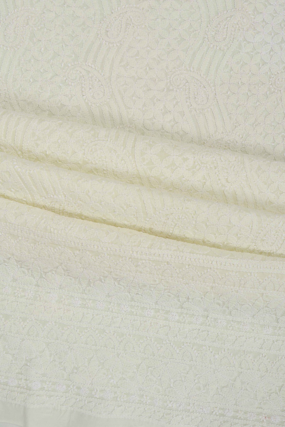Ada Hand Embroidered Lemon Cotton Lucknowi Chikankari Unstitched Suit Piece 01A170181