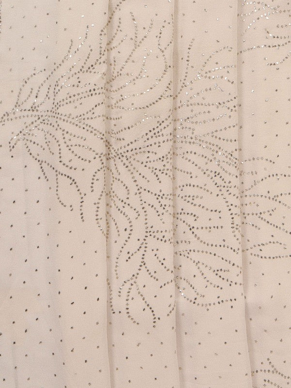 Ada Hand Embroidered White Pure Georgette Lucknowi Chikankari Saree/Blouse with Muqaish Work A604516