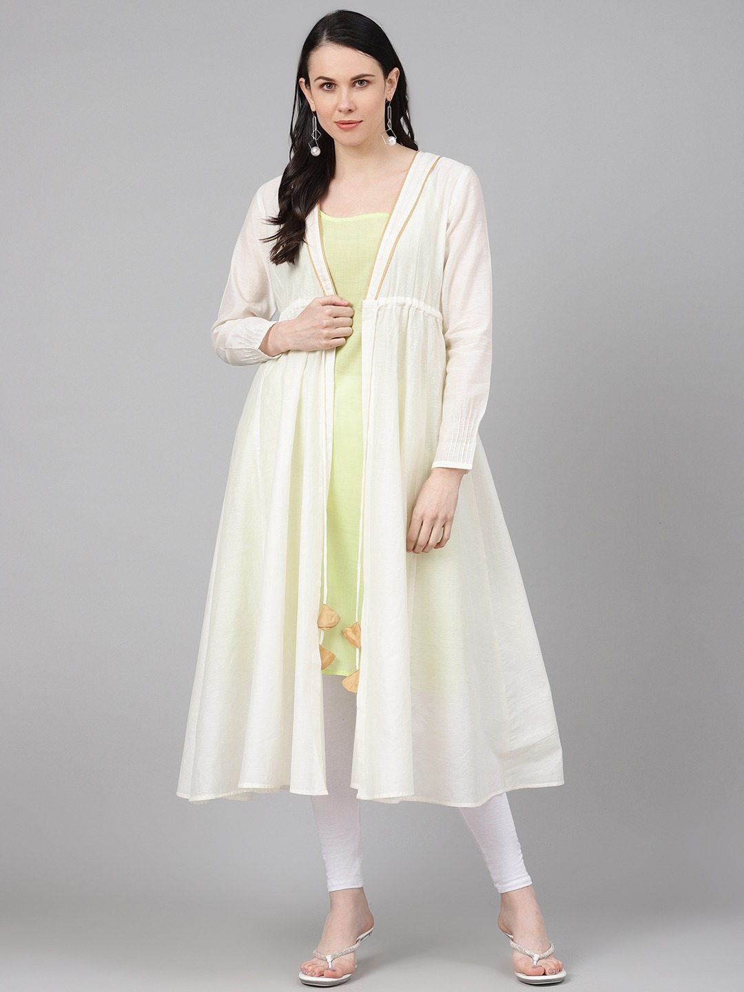 Ada Lemon and Black Cotton Long Slips Combo of 2  A137512.