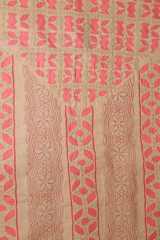 Ada Hand Embroidered Fawn Cotton Lucknowi Chikan Unstitched Suit Piece A619249