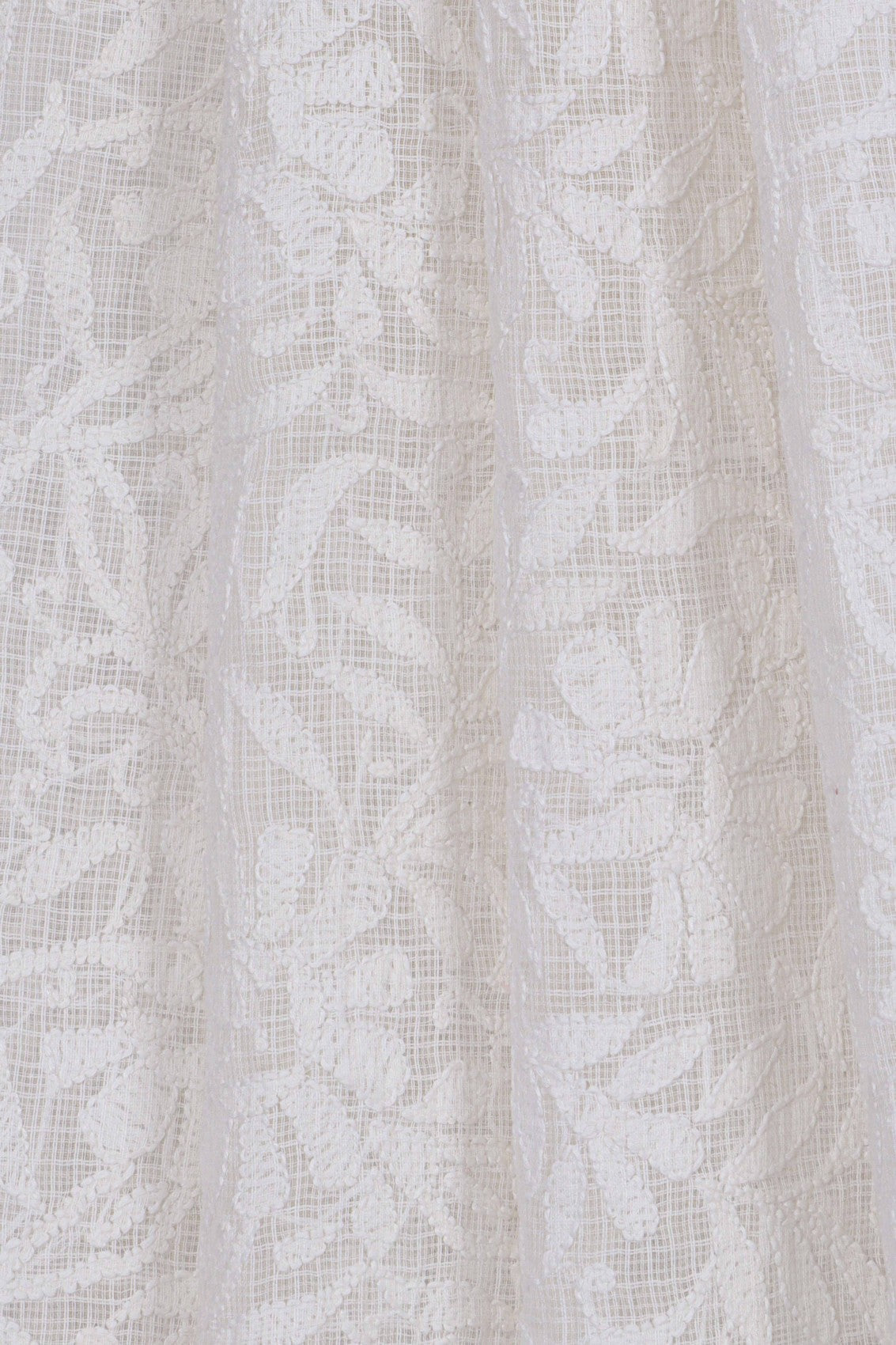 Ada Hand Embroidered White Kota Lucknowi Chikankari Dupatta A476114