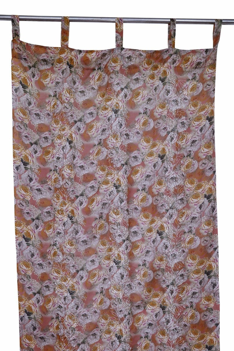 Ada Hand Embroidered Multi Kota Lucknowi Chikankari Curtain- A575684