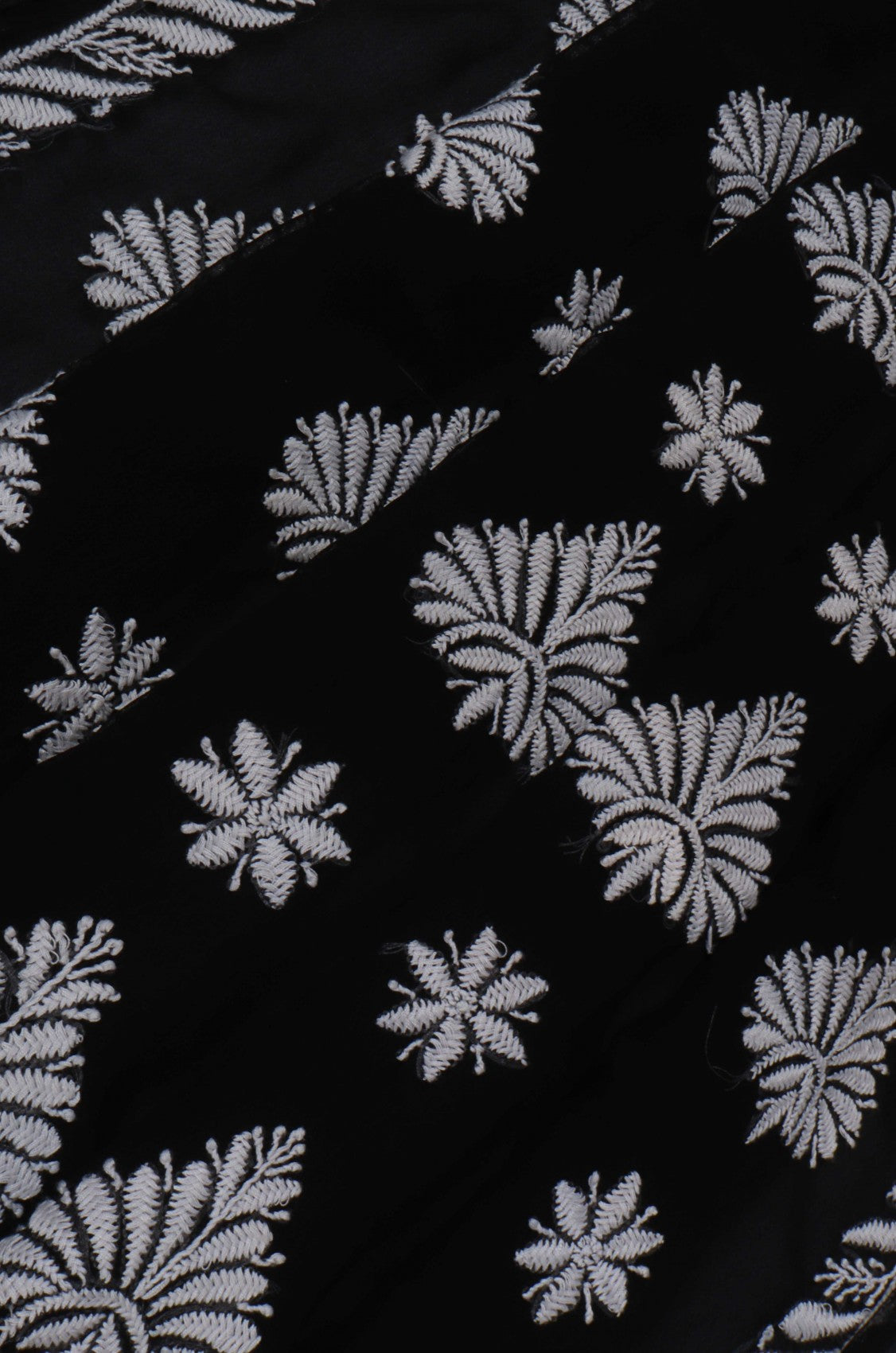 Ada Hand Embroidered Black Georgette Lucknowi Chikankari Saree With Blouse A564485