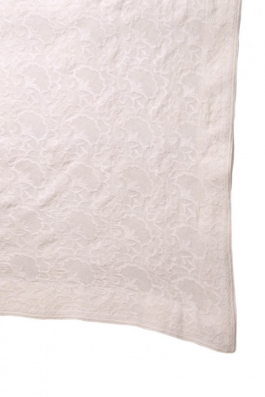 Ada Hand Embroidered Off White Pure Georgette Lucknowi Chikan Dupatta-A342813