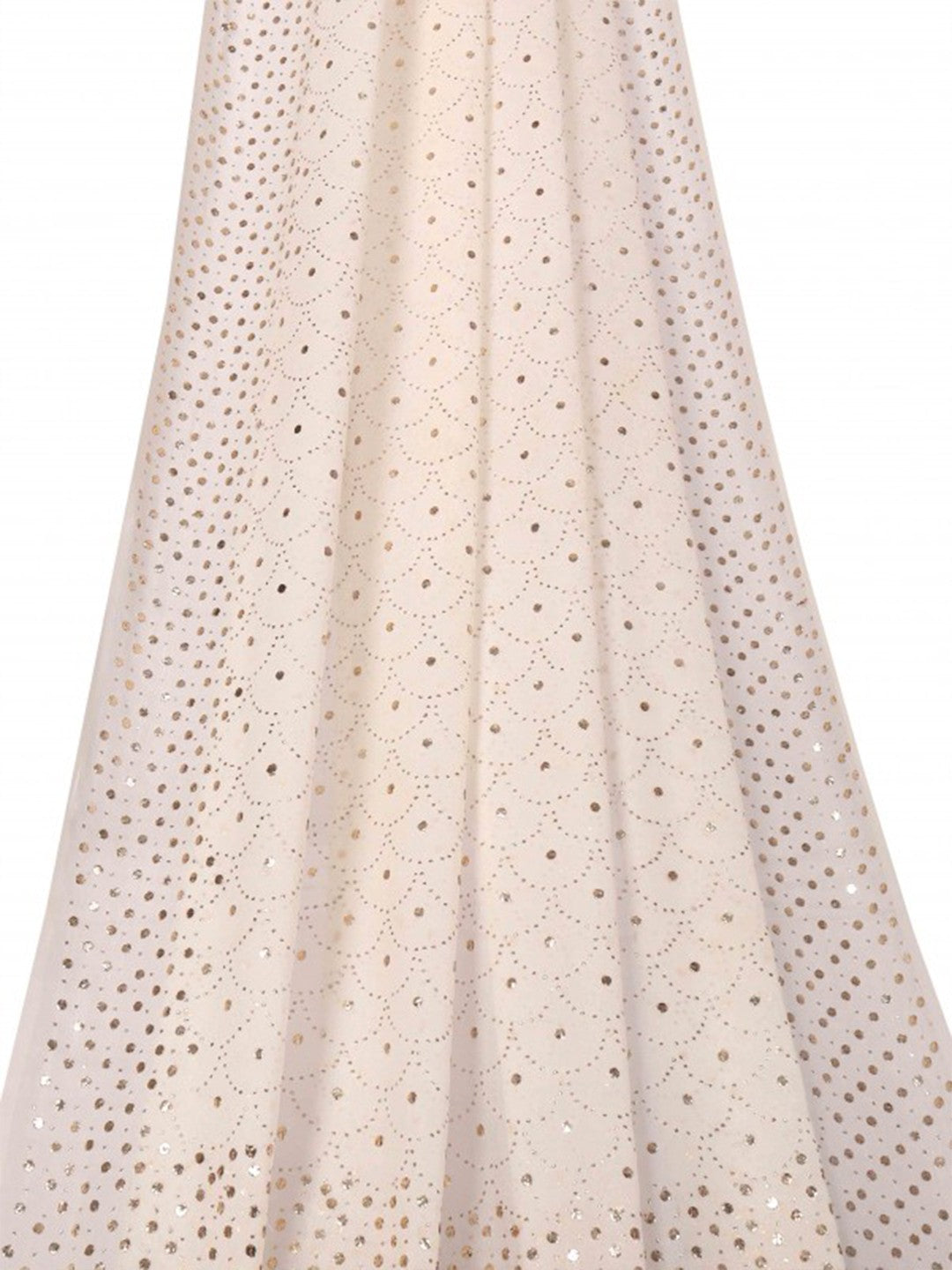 Ada Hand Embroidered White Pure Georgette Lucknowi Chikankari Dupatta with Muqaish Work A585694