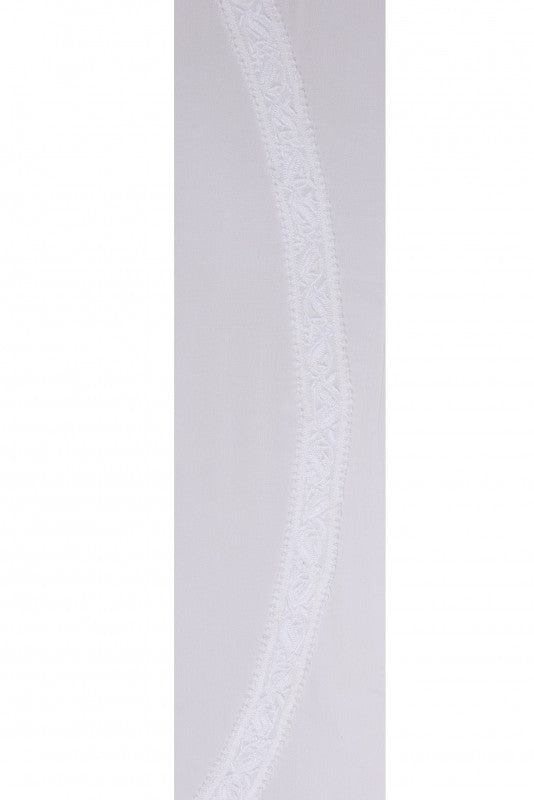 Ada Hand Embroidered White Pure Georgette Lucknowi Chikankari Unstitched Men's Kurta Piece A578482