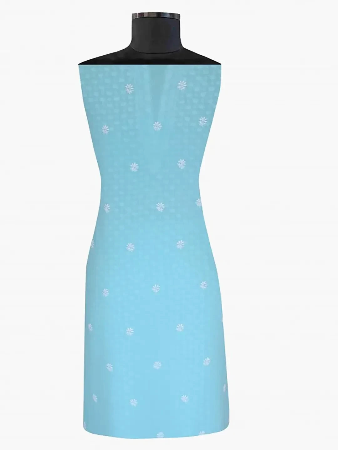 Ada Hand Embroidered Blue Pure Georgette Lucknowi Chikankari Unstitched Kurta Dupatta Set A288035