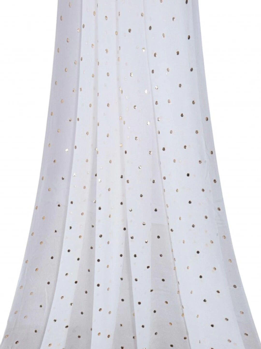Ada Hand Embroidered White Georgette Lucknowi Chikankari Dupatta With Muqaish Work A578362