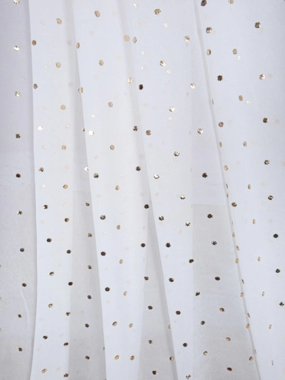 Ada Hand Embroidered White Georgette Lucknowi Chikankari Dupatta With Muqaish Work A578362