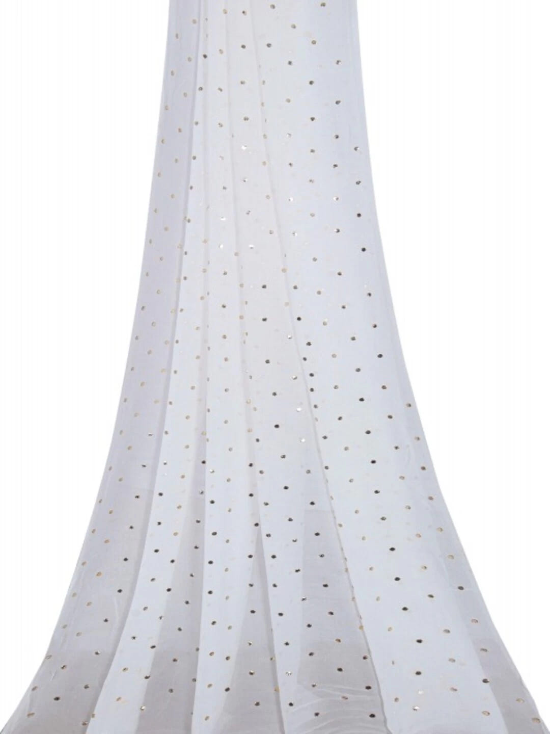 Ada Hand Embroidered White Georgette Lucknowi Chikankari Dupatta With Muqaish Work A578362