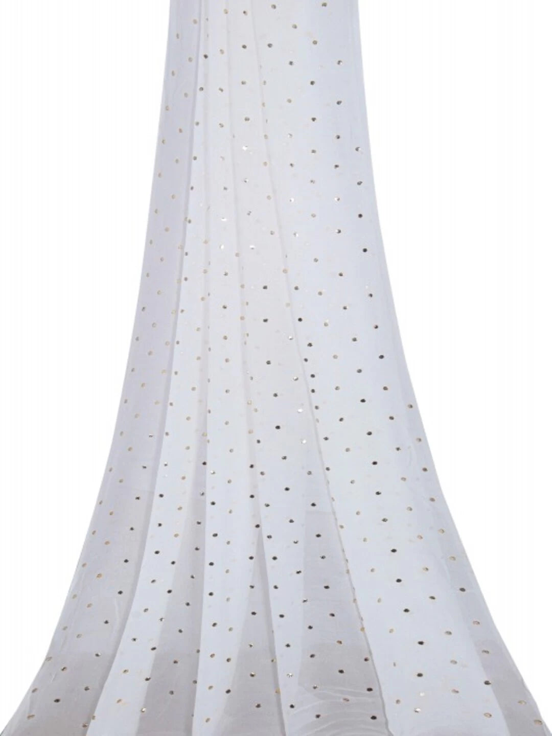 Ada Hand Embroidered White Georgette Lucknowi Chikankari Dupatta With Muqaish Work A578362