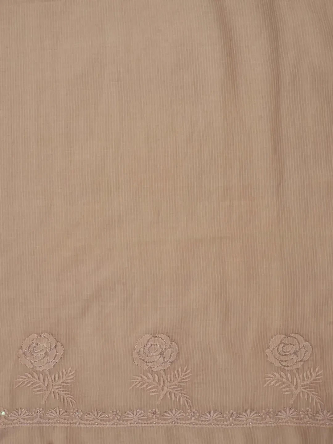 Ada Hand Embroidered Fawn Kota Lucknowi Chikankari Unstitched Kurta Dupatta Set Zari Work 01A74881