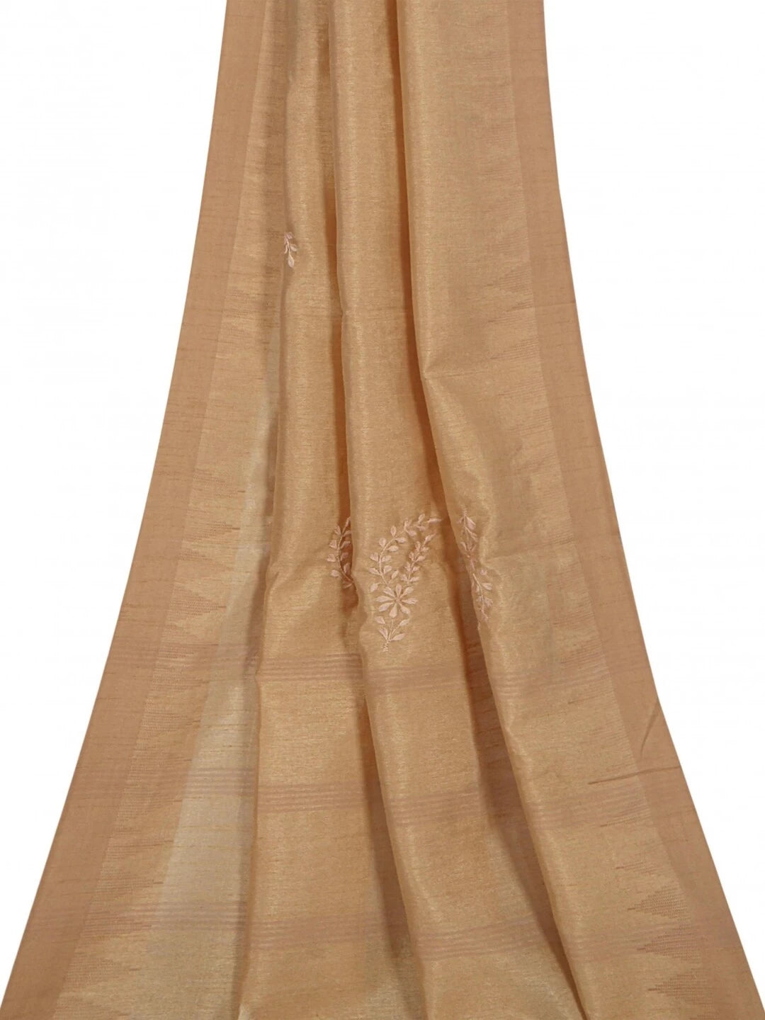 Ada Hand Embroidered Fawn Silk Lucknowi Chikankari Dupatta 01A218070
