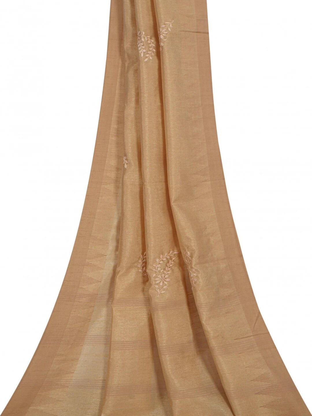 Ada Hand Embroidered Fawn Silk Lucknowi Chikankari Dupatta 01A218070