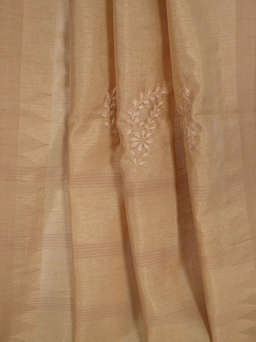 Ada Hand Embroidered Fawn Silk Lucknowi Chikankari Dupatta 01A218070